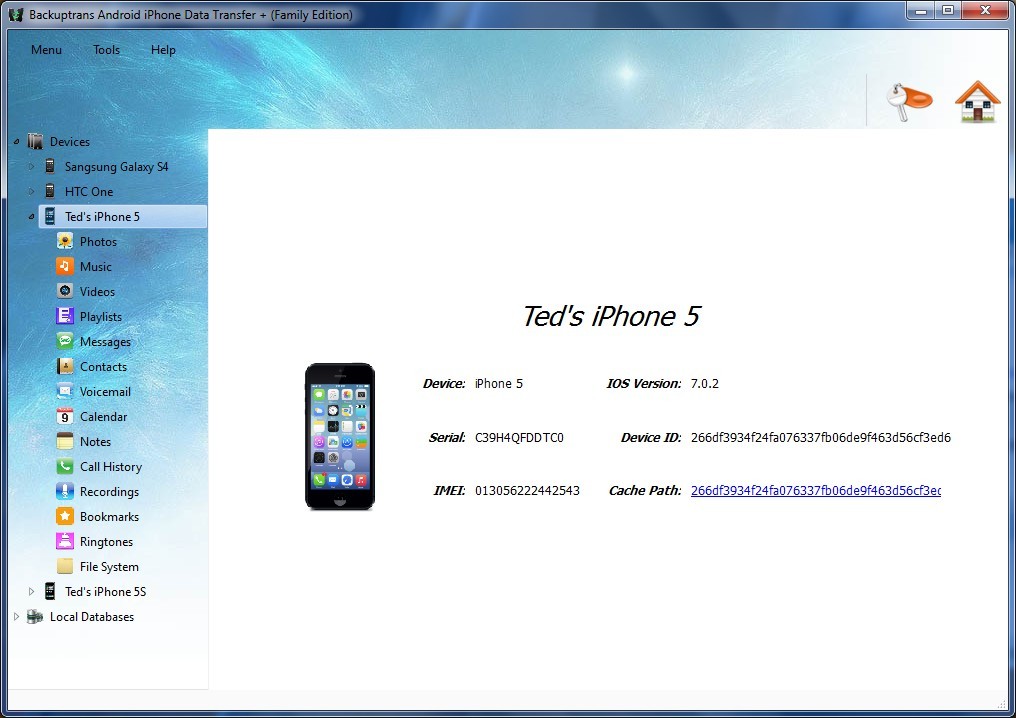 Android iPhone Data Transfer + screenshot