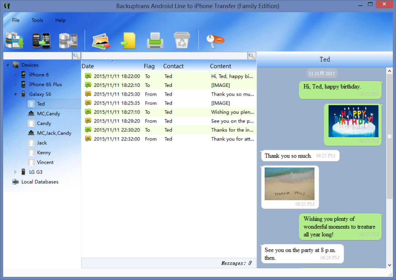 Android Line to iPhone Transfer software