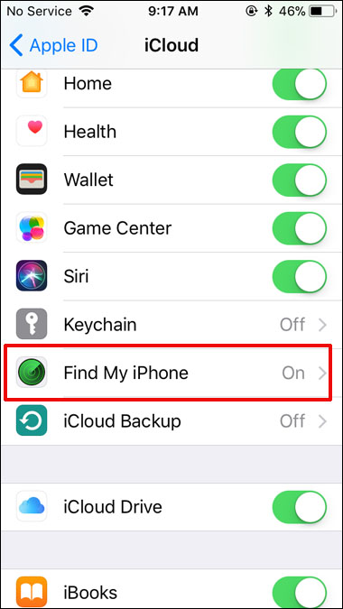 How to disable Find My iPhone