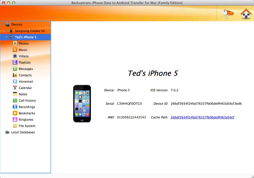 iPhone Data to Android Transfer for Mac 3.1.05 full