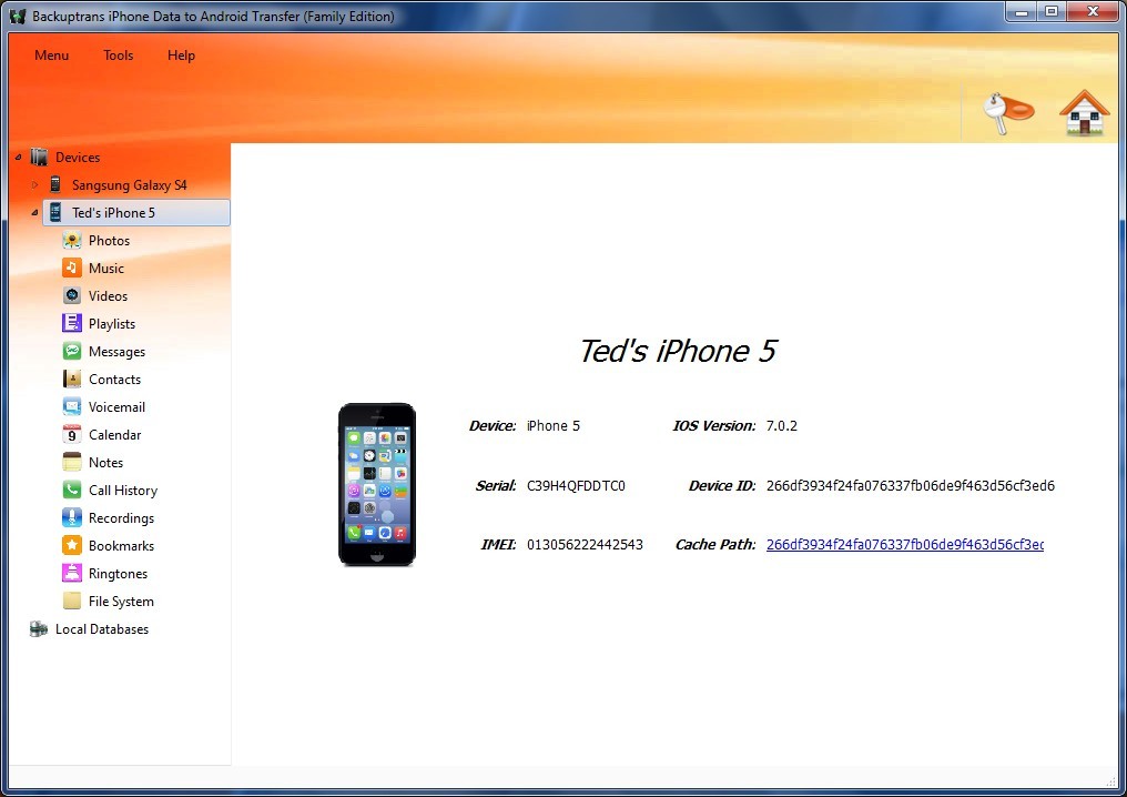 Windows 7 iPhone Data to Android Transfer 3.1.05 full