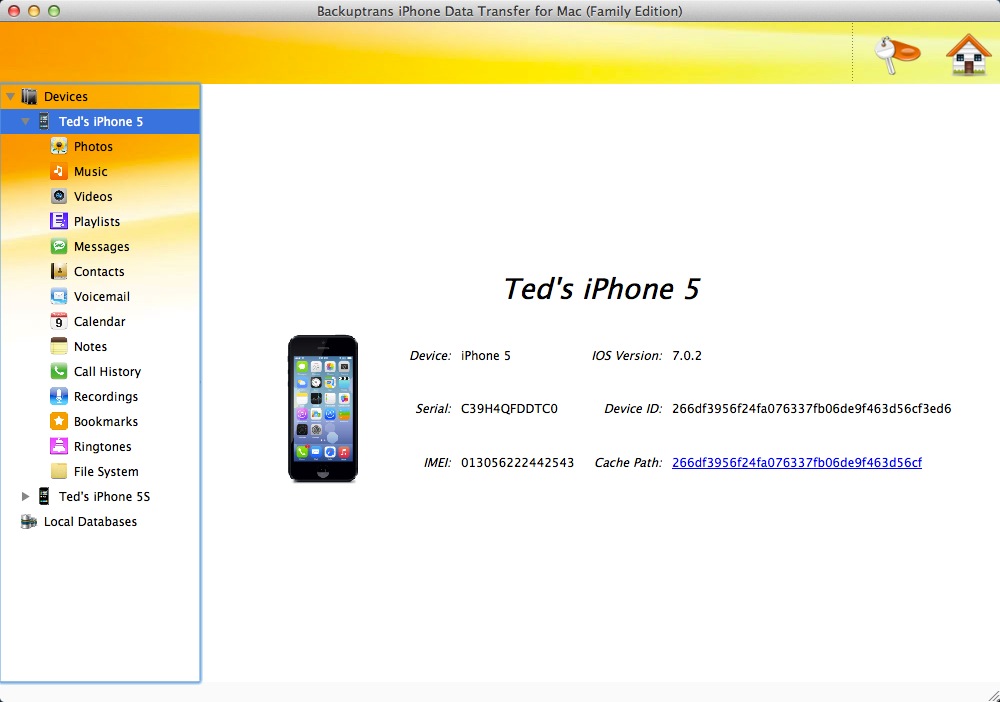 Backuptrans iPhone Data Transfer for Mac software