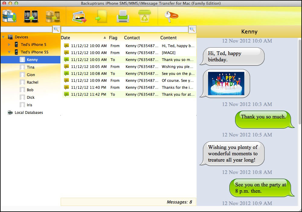 iPhone SMS/MMS/iMessage Transfer for Mac 3.2.07 full