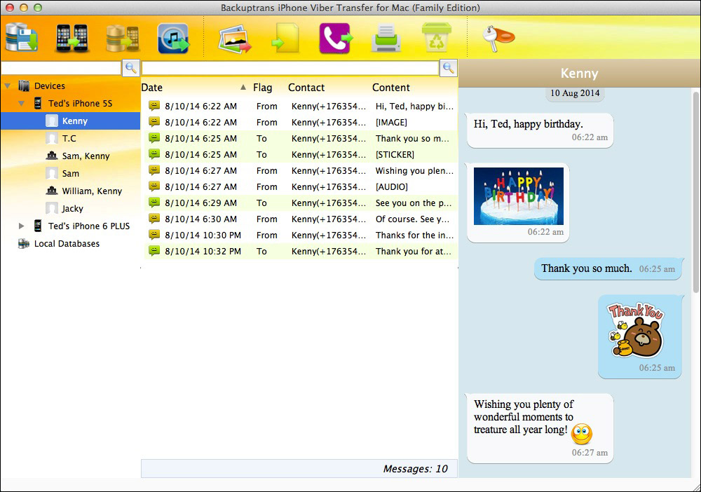 iPhone Viber Transfer for Mac software