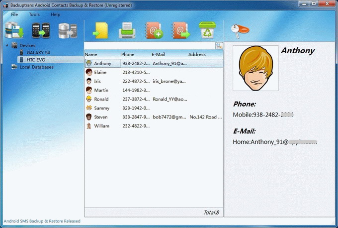 backup Android Contacts to PC main