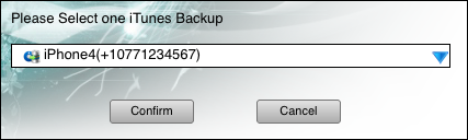 confirm to extract text messages from iTunes backup on Mac 