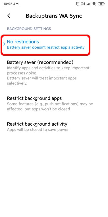 How to allow App running in background in Android?