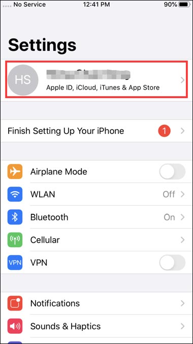 How to disable Find My iPhone with ios 13