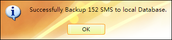 backup SMS to computer successfully