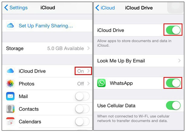 Enable iCloud Drive