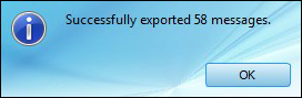 Export messages to document file successfully