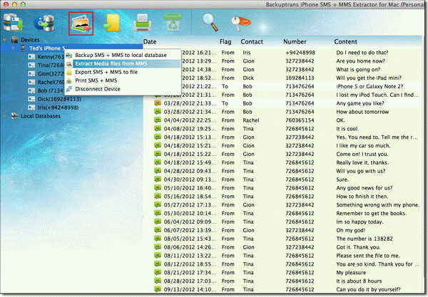 Extract all attachments in MMS messages from iPhone on Mac