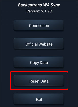 Reset WhatsApp data on Android Phone