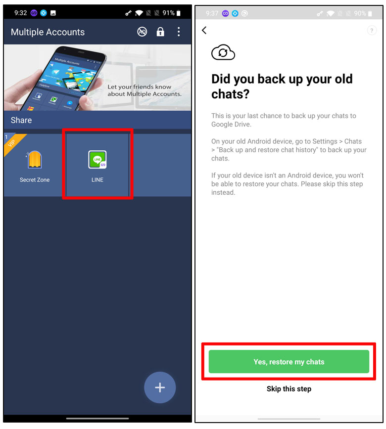 Backup Line Chat History On Android