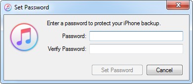 Encrypt iTunes Backups on Computer