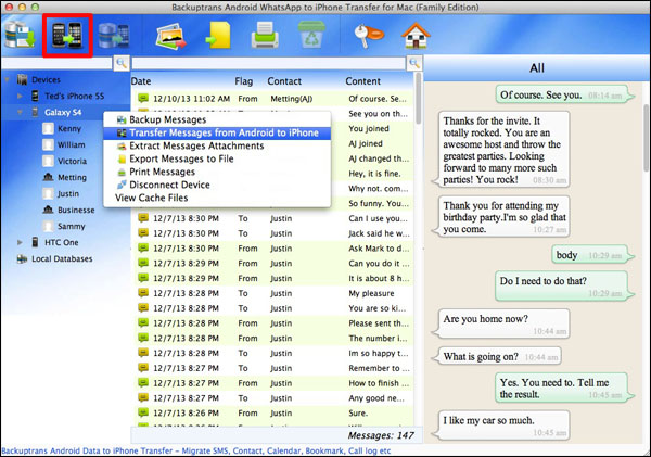 Promobackuptrans Android Whatsapp To Iphone Transfer For Mac