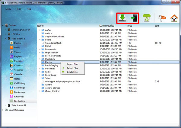 Backup files from Android iPhone to Computer
