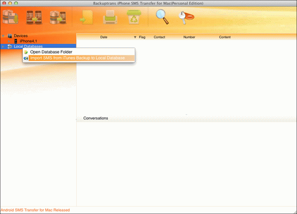 read and transfer all SMS from iTunes backup on Mac to iPhone