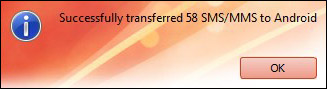 transfer SMS and MMS from iPhone to Android successfully