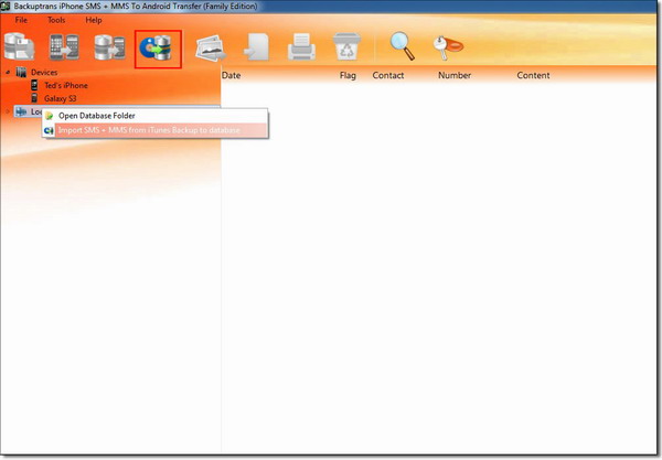 Transfer SMS and MMS to Android from iTunes backup